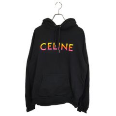 CELINE カラフルロゴ ブラックパーカー S - メルカリ