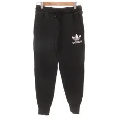 アディダスオリジナルス adidas originals ジョガーパンツ M 黒 ブラック ロゴプリント ドローストリング リブ裾 ECF001 /KR ■ECF001