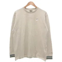 プーマ PUMA Tシャツ L ライトグレー ラウンドネック 長袖 袖口ストライプ柄 /KB ■ECF001