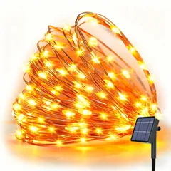 (ウォームホワイト) ソーラー充電式 省エネ 自動点灯 庭飾り クリスマス ガーデンライト 屋外・屋内 装飾ライト 8モード IP65防水仕様 200灯 20m LEDイルミネーション ソーラーライト