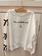 M17　メゾピアノ　mezzo piano 　ジュニア　トップス　トレーナー　美品　ウサギ　160cm 　リボン　かわいい　小学生　高学年