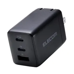 エレコム 充電器 合計65W 3ポート Type-C USB-A USB PD対応 スイング式プラグ採用 ブラック EC-AC10367BK　美品　おすすめ 00a3f836
