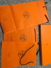 Hermes エルメス オレンジ お買い物バッグ+ ボックス その他 ブランド ショッピングバッグ