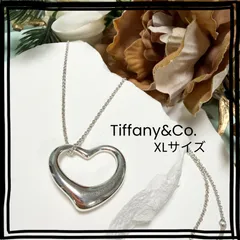 新品仕上済 Tiffany&Co. ティファニー オープンハート ネックレス 特大 XL G2508-038