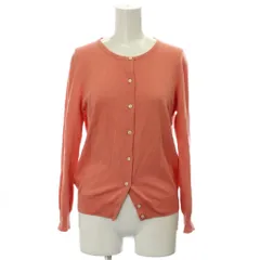 クミキョク 組曲 KUMIKYOKU カーディガン 2 オレンジ 無地 ラウンドネック 長袖 /GG ■ECD001