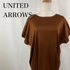 UNITED ARROWS　ユナイテッドアローズ　茶色　ブラウン　シンプル無地　カットソー　ビッグシルエット　半袖トップス 4170