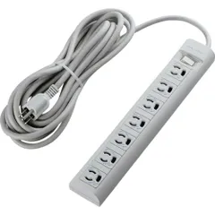 エレコム　ＯＡタップ　３Ｐ　７個口　マグネット　抜け止め　スイッチ　簡易　５ｍ