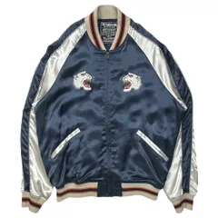 HYSTERIC GLAMOUR(ヒステリックグラマー) 25SS ”FLAMING YOUTH” Souvenir Jacket 刺繍 スカジャン 02251AB03 XL ネイビー×シルバー ジャケット