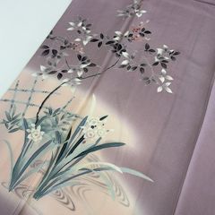 D701 訪問着 さが美 葡萄 蔦の葉 正絹 着物 袷 極美品 - メルカリ