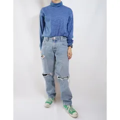 Levi's 560 リーバイス デニム パンツ ダメージ vintage ブルー ルーズフィット テーパード
