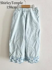 ShirleyTemple　シャーリーテンプル　ギンガムチェックパンツ　ハート刺繍　150cm　女の子用　綿100％　ウエストゴム　かわいい　ハート　キュート　ガールズ　子供服　送料込み　3408051のサムネイル