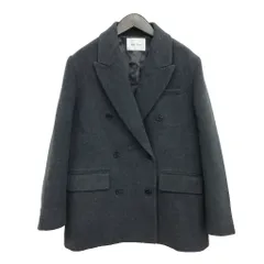 ミラオーウェン Mila Owen 09FKB255001 ダブルブレスト ジャケット チェスター コート 美品 FREE チャコール