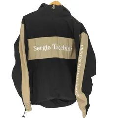 セルジオタッキーニ SERGIO TACCHINI バイカラー ハーフジップ プルオーバー ロゴ ナイロン マウンテンパーカー ジャケット メンズ import：XL 