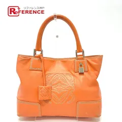 LOEWE ロエベ トートバッグ アナグラム レザー オレンジ