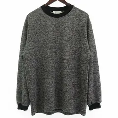 アーニーパロ Ernie Palo タグ付き Melange ロングTシャツ ロンT ニット セーター グレー系 黒 ブラック 46 M位