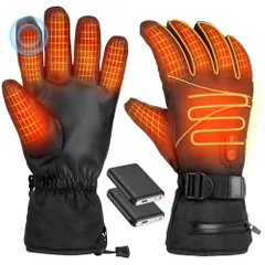 電熱グローブ 【2026年冬・16000mAhバッテリー付き】 電熱手袋 ヒーター手袋 バイク用 65℃最高温度 3Mシンサレート 電気手袋 メンズ レディース DC給電 3段階温度調節 防寒グローブ スマホ対応 タッチパネル 滑り止め 裏起 70237fc7