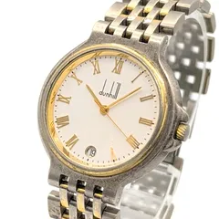 Dunhill Elite Watch Quatz Ladies Gold dial Round Date Y2K 00S Vintage ダンヒル エリート 時計 クオーツ レディース ラウンド ゴールド 白文字盤 デイト ヴィンテージ 稼働品のサムネイル
