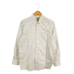 エルエルビーン L.L.BEAN ボタンダウンシャツ アウトドア M 白 ホワイト 黄 イエロー 茶 ブラウン 青 ブルー 長袖 チェック /MN31 ■ECD001