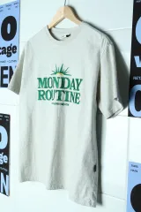 W(S-M) フィジカルデパートメント5 半袖 Tシャツ 刺繍 グレー-176AF