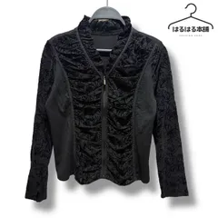  RESPIGHT ナイロン　ウール　パーカー ブラック 黒 フリル 長袖 レース