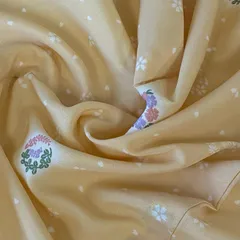 単衣 裄67.5 小紋 化繊 飛び柄 染めの花 着物 MK-5104