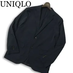 UNIQLO ユニクロ 春夏 SLIM FIT 感動ジャケット★ アンコン テーラード ジャケット Sz.L メンズ 紺 ネイビー