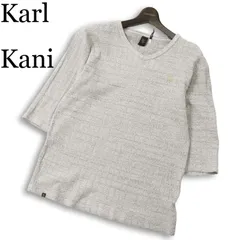 Karl Kani カールカナイ 春夏 ロゴ刺★ 七分袖 メランジ  カットソー Sz.XL メンズ 日本製 大きいサイズのサムネイル