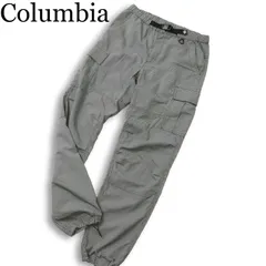 Columbia コロンビア 春夏 ロゴ刺繍★ 千鳥格子 ナイロン  ジョガー ストレート カーゴ パンツ Sz.S メンズ アウトドア