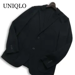 UNIQLO ユニクロ 春夏 SLIM FIT 感動ジャケット★ アンコン テーラード ジャケット Sz.L メンズ 黒 ブラック
