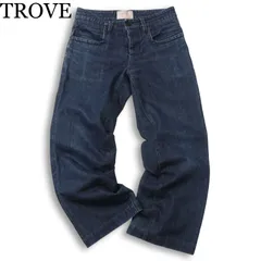 TROVE トローヴ 通年 コットン100％★ ウォッシュ＆USED加工 5ポケット デニム パンツ ジーンズ Sz.40 メンズ 日本製のサムネイル