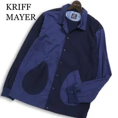 KRIFF MAYER クリフメイヤー 通年★ 切替  スナップボタン コーチ シャツ ジャケット Sz.L メンズ 紺 ネイビー アウトドアのサムネイル