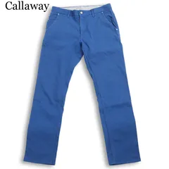 Callaway キャロウェイ ゴルフ 通年 ロゴ刺繍★ ストレッチ スリム スラックス パンツ Sz.M メンズ 青のサムネイル