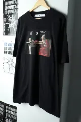 (L-XL) オフホワイト 半袖 Tシャツ 定価相場 25万 カラヴァッジオ-1609E