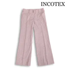 INCOTEX インコテックス 春夏★ ストレッチ フレア スラックス パンツ 日本製 Sz.40 レディース