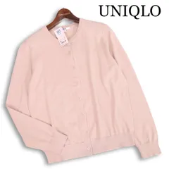 【新品 未使用】 UNIQLO ユニクロ UVカット★ クルーネック コットン ニット カーディガン Sz.XL レディース 大きいサイズ