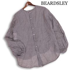 極美品BEARDSLEY麻混ギンガムチェックブラウス 2.2万 - メルカリ