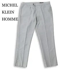 MICHEL KLEIN HOMME ミッシェルクラン オム 通年★ ストレッチ 総柄 テーパード スラックス パンツ Sz.51 メンズ グレーのサムネイル