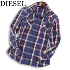 DIESEL ディーゼル 通年★ 長袖 スリム チェック ウエスタン シャツ Sz.S メンズ