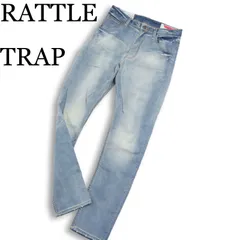 RATTLE TRAP メンズビギ USED加工★ ストレッチ スリム テーパード デニム パンツ ジーンズ Sz.S メンズのサムネイル