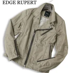 EDGE RUPERT ルパート 通年★ストライプ デニム ダブル ライダース ジャケット ブルゾン Sz.M メンズ