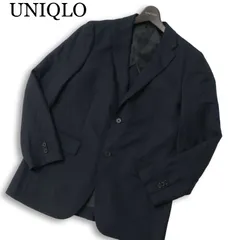 UNIQLO ユニクロ 通年 背抜き★ ウールブレンド テーラード ジャケット Sz.M メンズ ネイビー