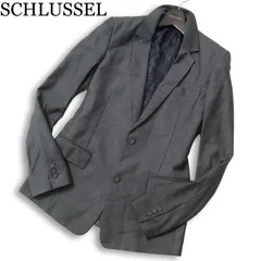 SCHLUSSEL シュリセル 通年 総裏★ スリム テーラード ジャケット Sz.2 メンズ グレーのサムネイル