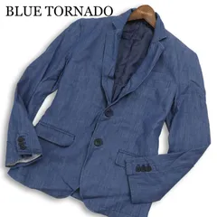 BLUE TORNADO トルネードマート 通年 総裏★ スリム デニム アンコン テーラード ジャケット ブレザー Sz.M メンズのサムネイル