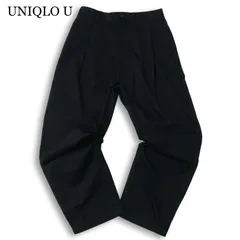 25SS★ UNIQLO U ユニクロ ユー ルメール 通年 タック★ ワイド チノ スラックス パンツ Sz.76cm メンズ 黒