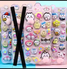 ちいかわ　ぷくぷくシール　おしりシール　ドロップボンボンシール　プニプニシール　3Dシール　ハチワレ　シール帳　まとめ売り　3種類　3枚セット　セット売り　かわいい　ぷっくりシール　女の子　男の子　プレゼント　発送早い