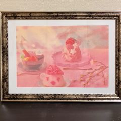 静物水彩画 陶器とお菓子F6サイズ額装済み - メルカリ