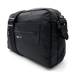 【良品】agnes b アニエスベー ショルダーバッグ ポシェット ポーチ ナイロン ブラック 黒 ユニセックス 男女兼用