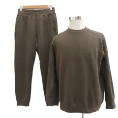 ユニクロ UNIQLO スウェット セットアップ 上下 トレーナー ジョガーパンツ アンクル丈 上 L 下 S ダークブラウン /HO48 ■GY59