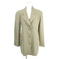 クリッツィア KRIZIA テーラードジャケット 総裏地 シングル ノーベント 42 ベージュ /AH14 ■GY58