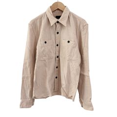   R.J.B FLATHEAD  アールジェイビー　フラットヘッド　長袖シャツ　ピンクベージュ　メンズ　サイズ36  日本製【CC15】